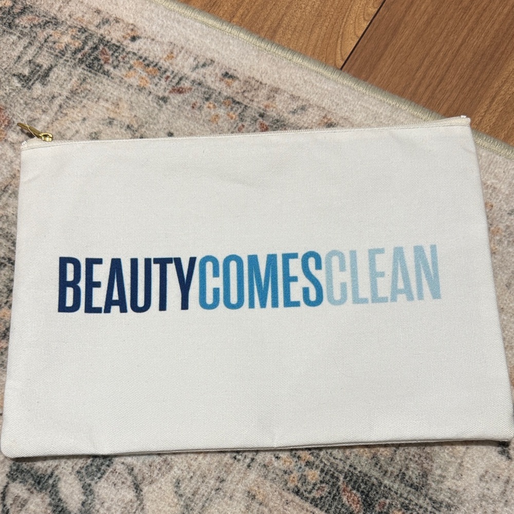 Beautycounter White makeup bag